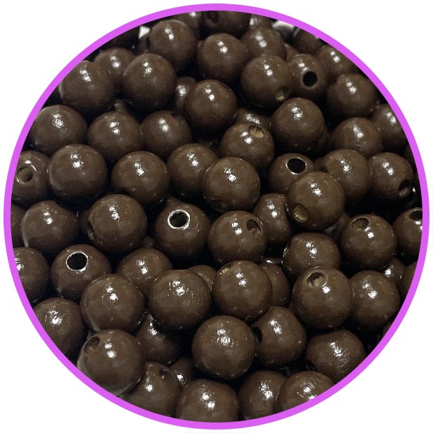 Бусина шоколад 10 мм (германия, дерево)