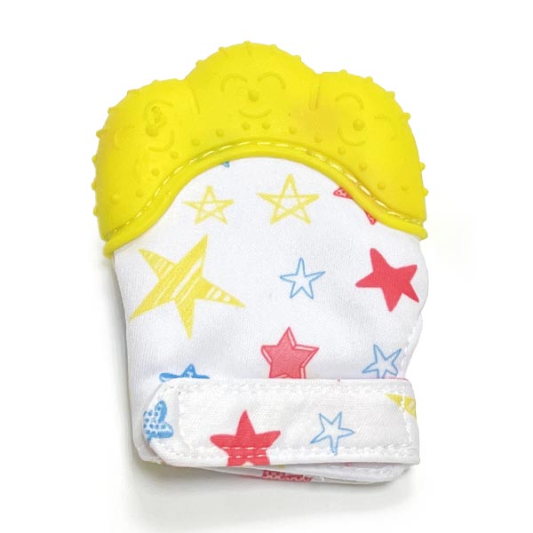 Варежка прорезыватель Звоздочки Желтая Варежка прорезыватель Звоздочки Желтая
