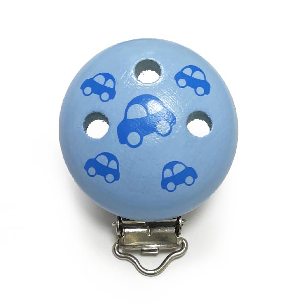 Клипса Машинки Нежно голубой (деревянная, германия)