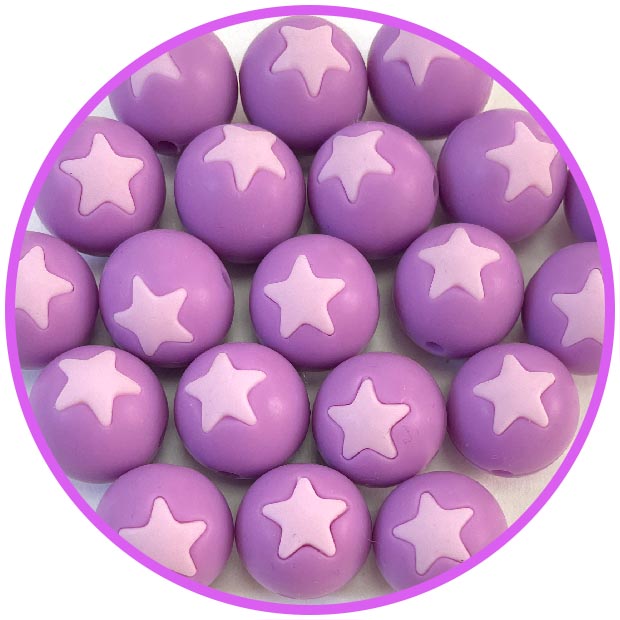 бусина фиолетовая со звездой сирень бусина фиолетовая со звездой сирень