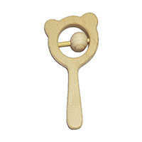 Погремушка из бука с бусиной