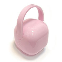 Контейнер Розовый для пустышки с ручкой Контейнер Розовый для пустышки с ручкой