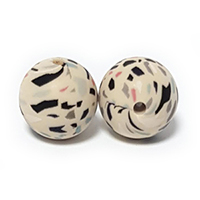 бусина terrazzo телесная  print 15 мм