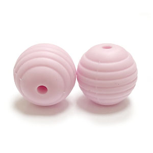 бусина Рифленая Baby pink