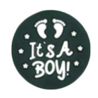 Бусина It's a Boy болотный