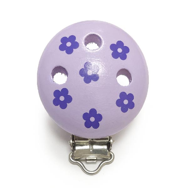 Клипса Цветочки Сирень (деревянная, германия)