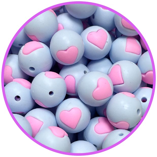 бусина pastel blue сердце пинк бусина pastel blue сердце пинк