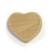 Подвеска бусина сердечко мини (бук)