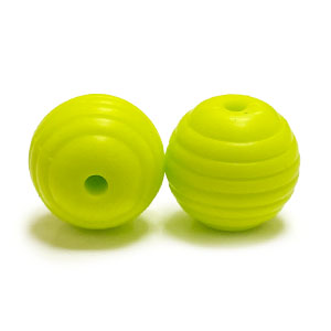 бусина Рифленая светло салатовая