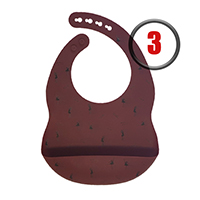 Нагрудник зауженный силиконовый Балерина (Вино) (Завод 3)