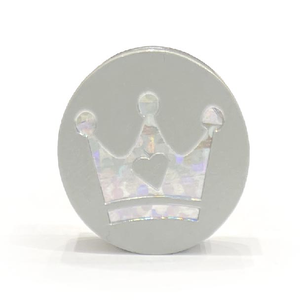 Шайба светло серая с короной