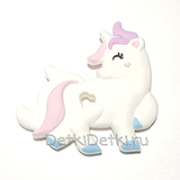 3D единорог закрытые глазки нежно розовый