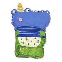 Варежка грызунок крокодил синий