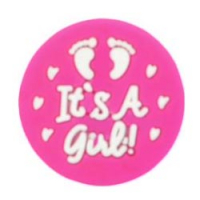 Бусина It's a Girl фуксия