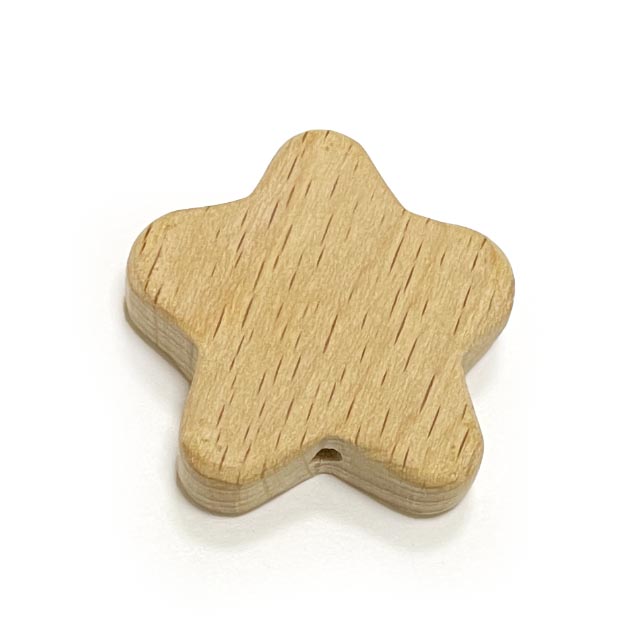Подвеска бусина звездочка  (бук)
