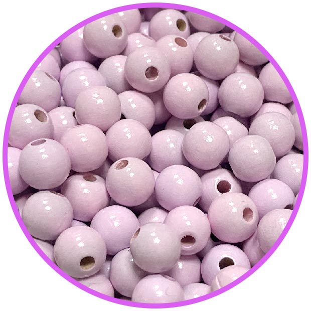 Бусина нежно розовая 10 мм (германия, дерево)