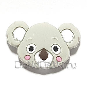 Голова коалы мини светло серая