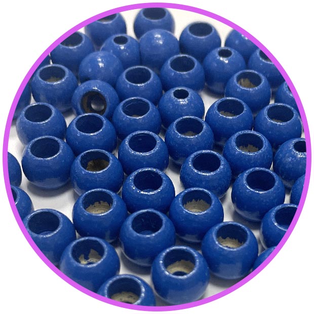 Бусина безопасности синяя 10 мм (германия, дерево)