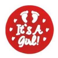 Бусина It's a Girl новый красный