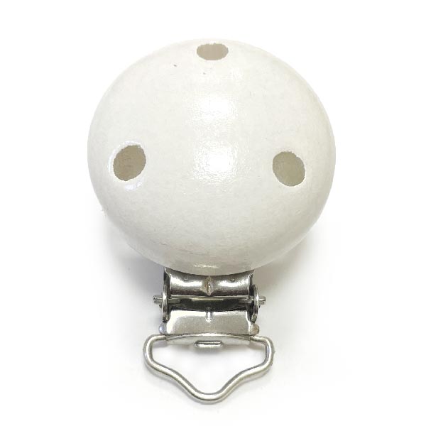 Клипса Белая (деревянная, германия)