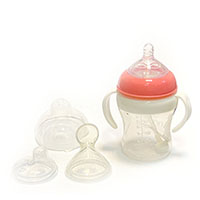Бутылочка антиколиковая для кормления Розовая