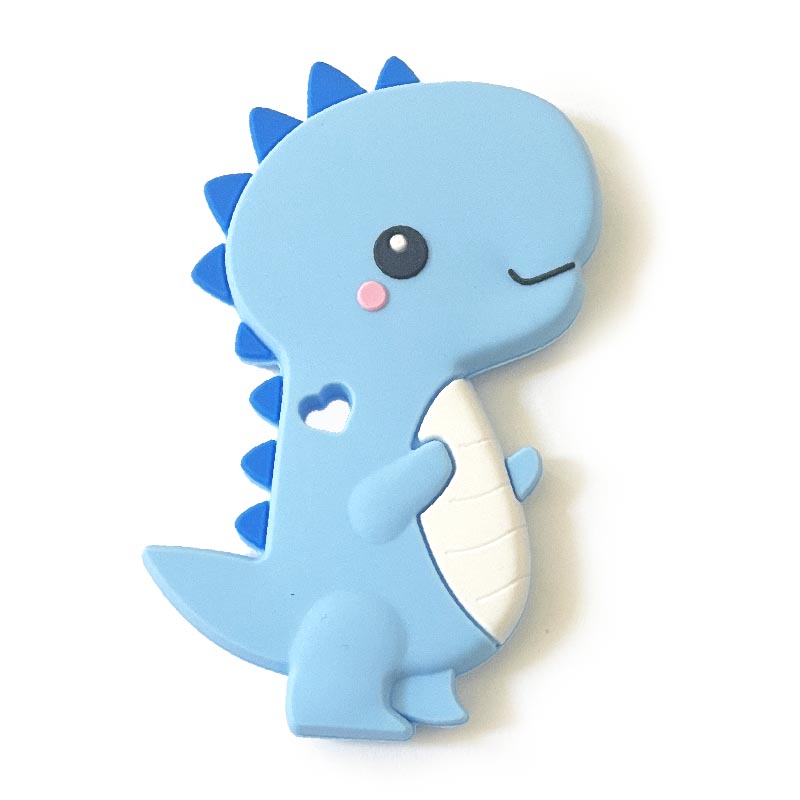 Динозавр с сердечком голубой