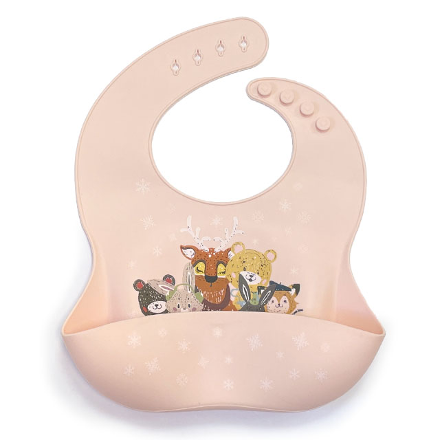 Нагрудник зверятки Soft Pink