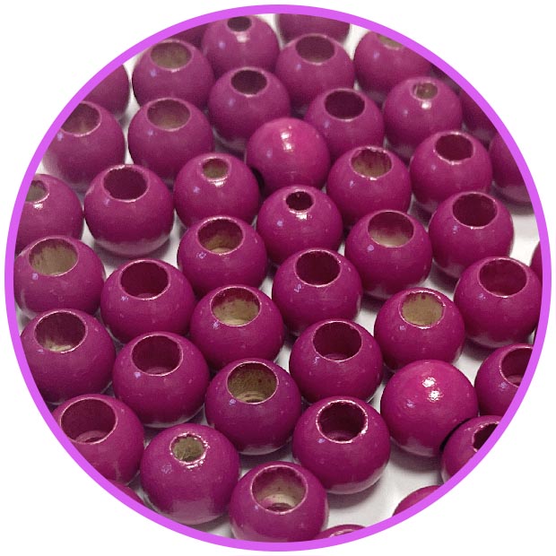 Бусина безопасности темно розовая 10 мм (германия, дерево)