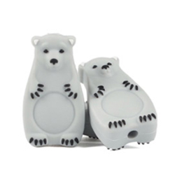 Мишка северный мини светло серый