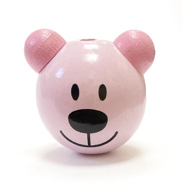 Мишка нежно розовый, розовые ушки