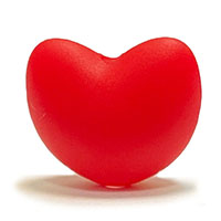 Сердечко ярко красное