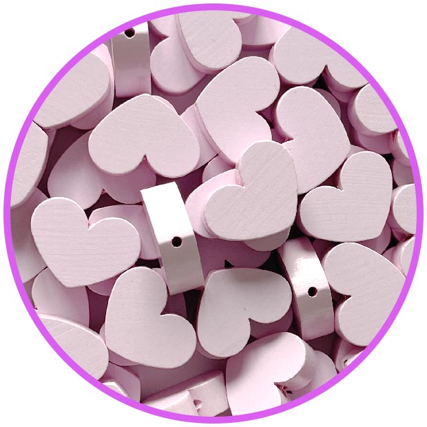 Сердце нежно розовое деревянное (германия)