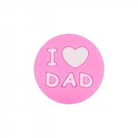 бусина I love dad  пинк