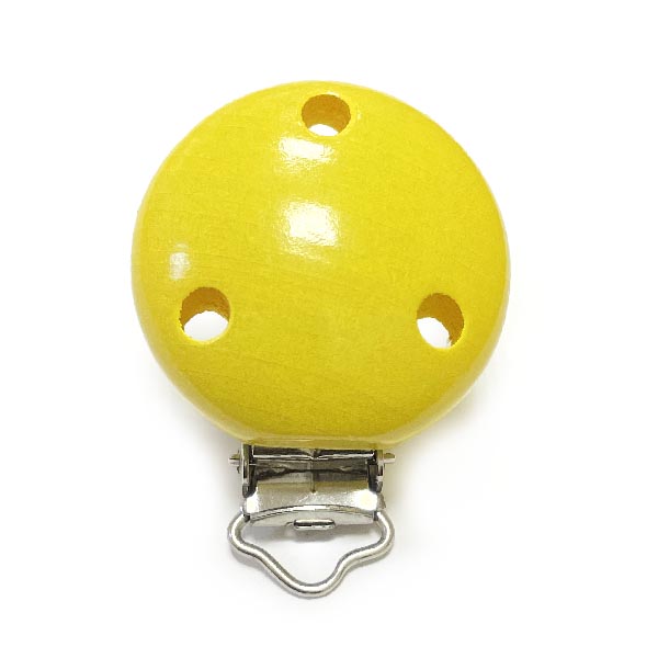 Клипса Желтый  (деревянная, германия)