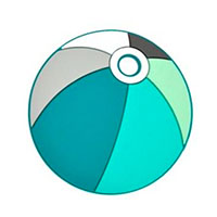 Мяч надувной Бирюза