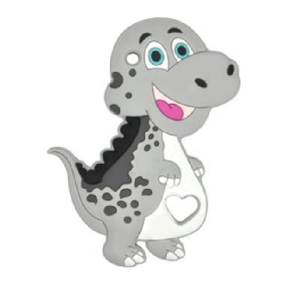 Динозаврик с сердечком Светло Серый Динозаврик с сердечком Светло Серый