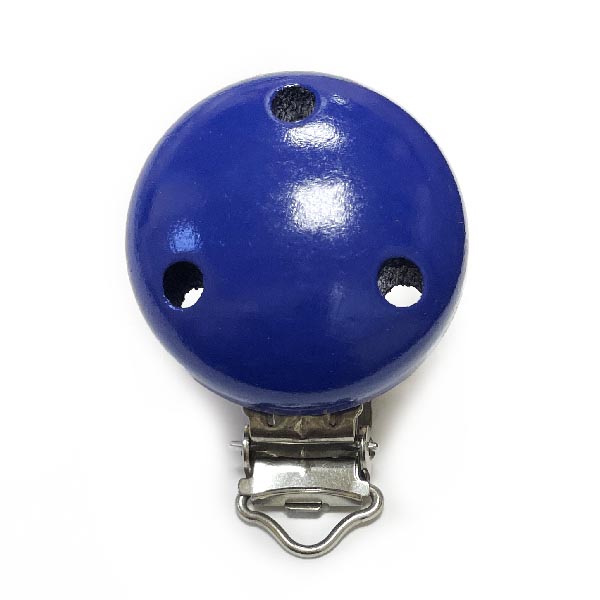 Клипса Темно Синий (деревянная, германия)