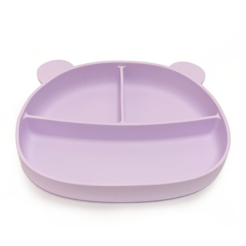 Тарелка Мишка Pastel Lilac 3 секции