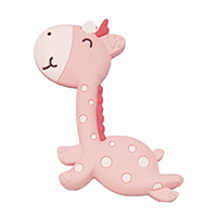 Жирафик лежит розовый