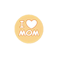 бусина I love mom Peach Quartz