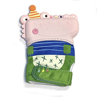 Варежка грызунок крокодил нежно розовый Варежка грызунок крокодил нежно розовый