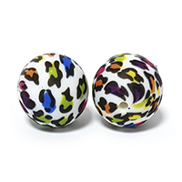 бусина цветной леопард print 12 мм