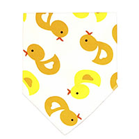 Нагрудник хлопковый Уточки с кнопкой