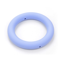 кольцо серо голубое силиконовое