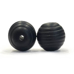 бусина Рифленая черная