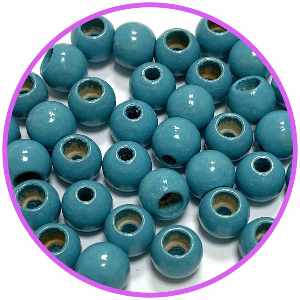 Бусина безопасности светлая бирюза 10 мм (германия, дерево)