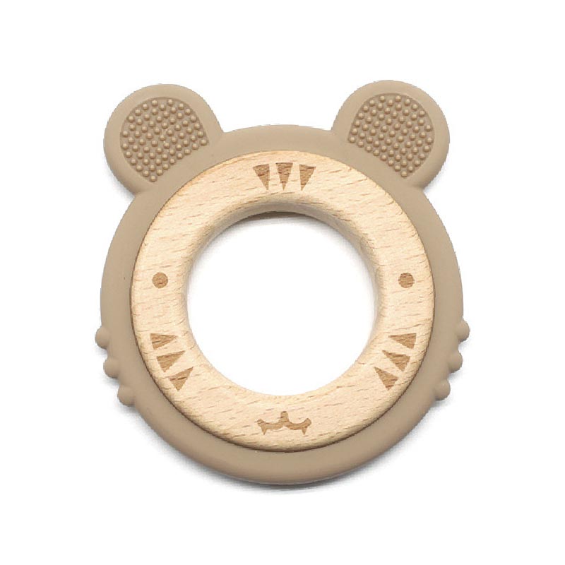 Тигр Светло Коричневый на деревянном кольце