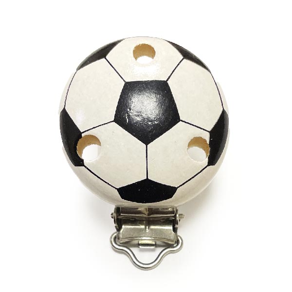 Клипса Мяч Белая (деревянная, германия)