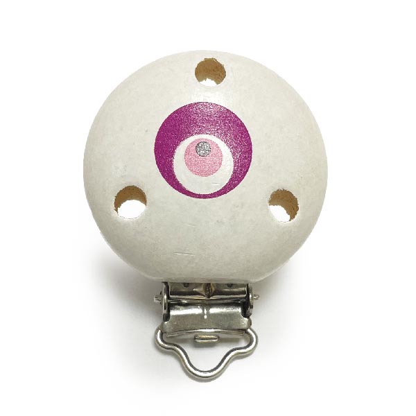 Клипса от Сглаза Белая 1 (деревянная, германия)