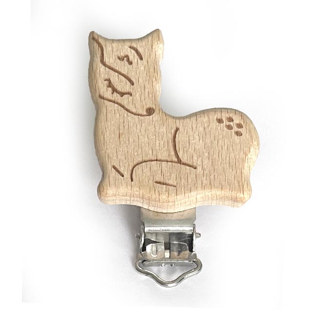 Олененок клипса деревянная (без покрытия)